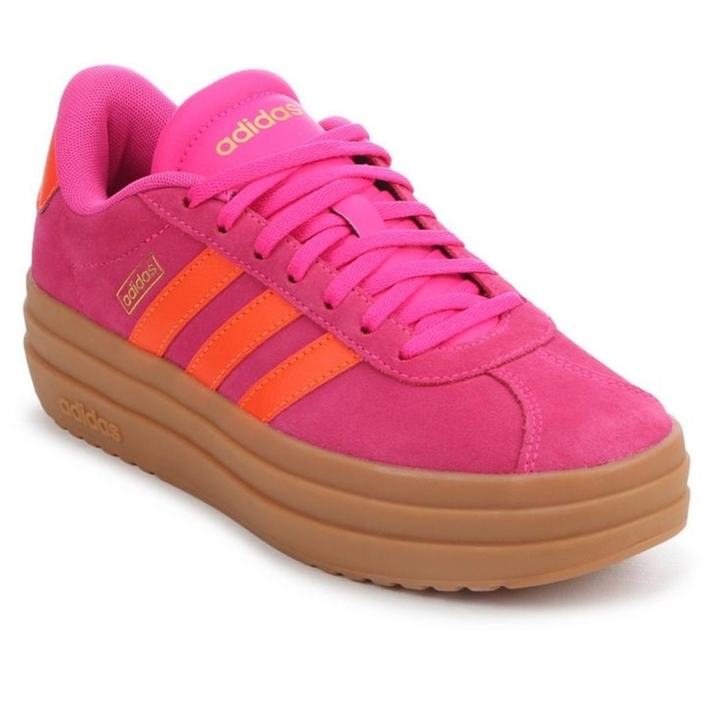 Adidas Women's Vibrant Pink and Orange Gazelle Sneakers